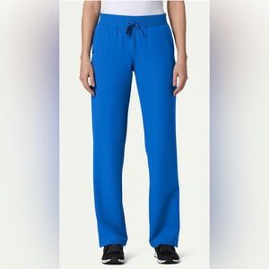 EUC - Jaanuu "Xenos" knit-waist royal blue scrub pants (REGULAR LENGTH) - S